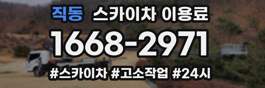 직동 스카이차 이용료