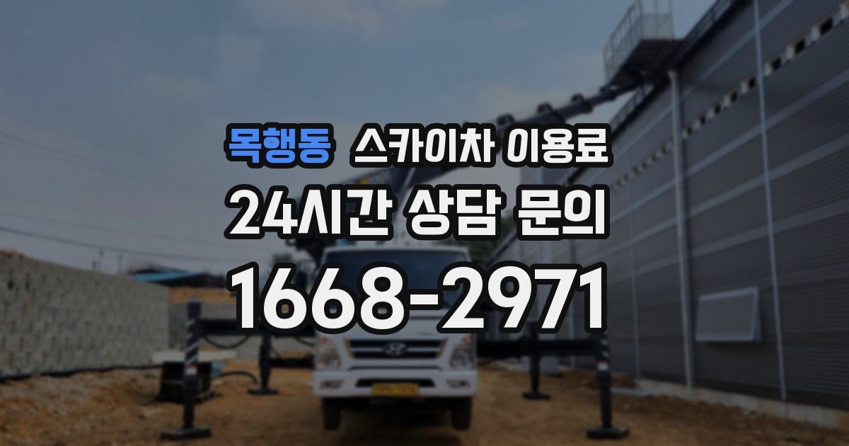 목행동 스카이차 이용료