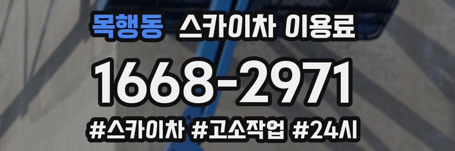 목행동 스카이차 이용료