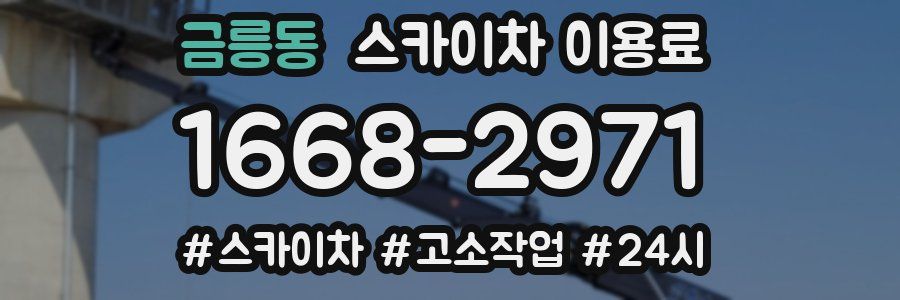 금릉동 스카이차 이용료