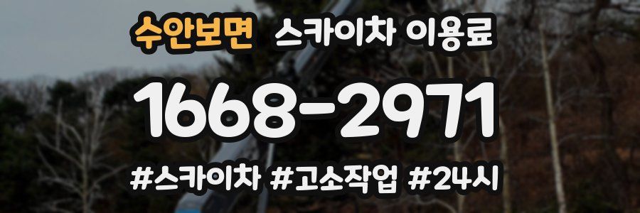 수안보면 스카이차 이용료