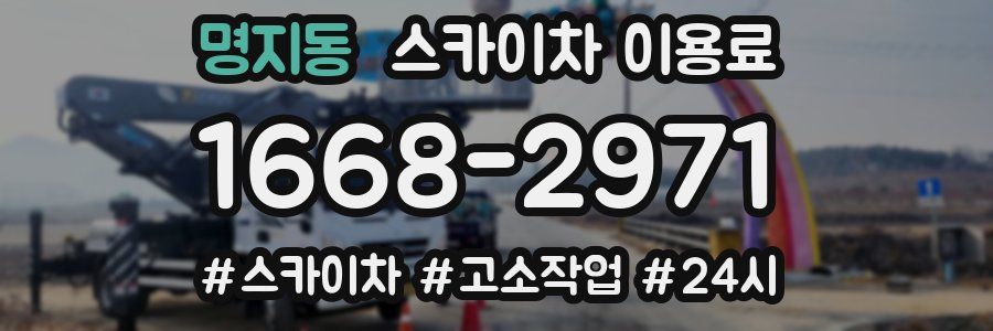 명지동 스카이차 이용료
