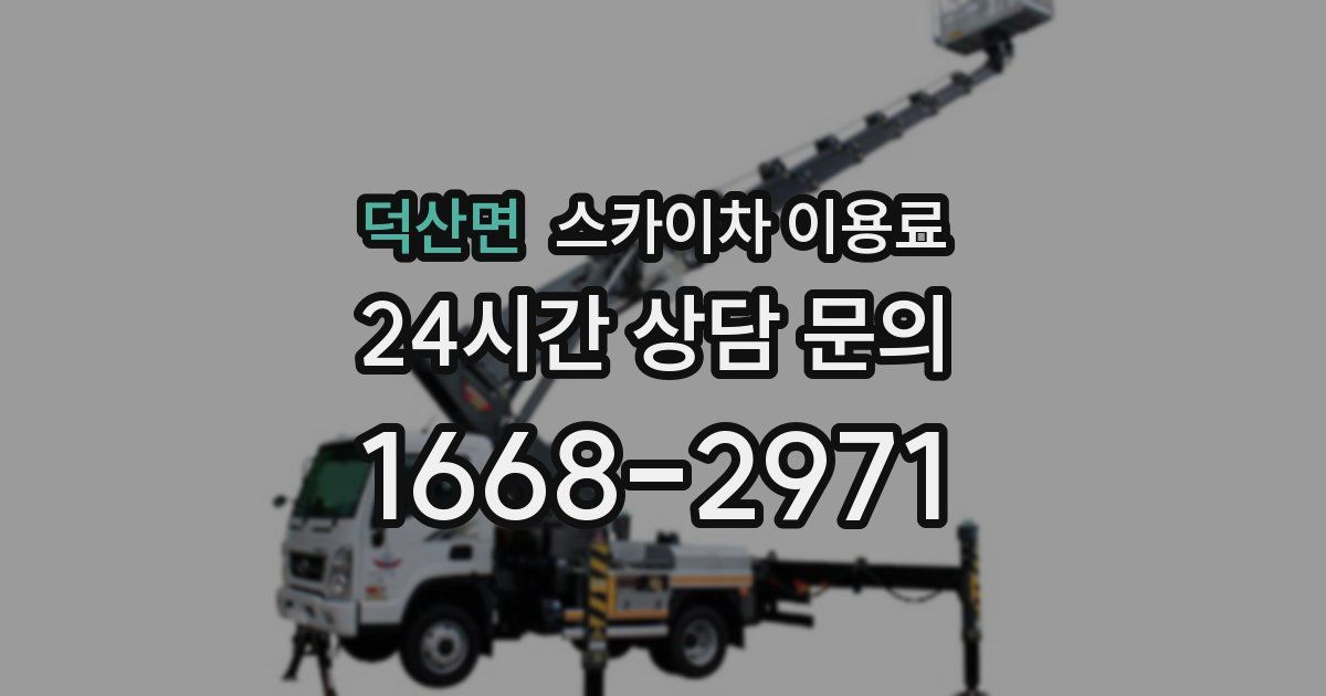 덕산면 스카이차 이용료