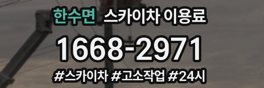 한수면 스카이차 이용료