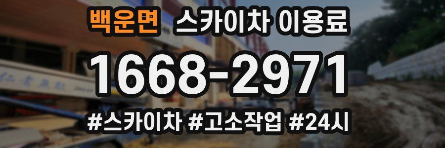 백운면 스카이차 이용료