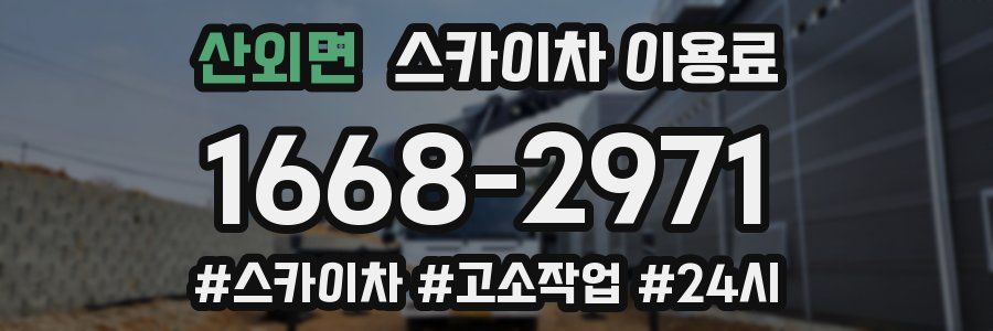 산외면 스카이차 이용료
