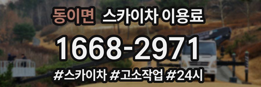 동이면 스카이차 이용료