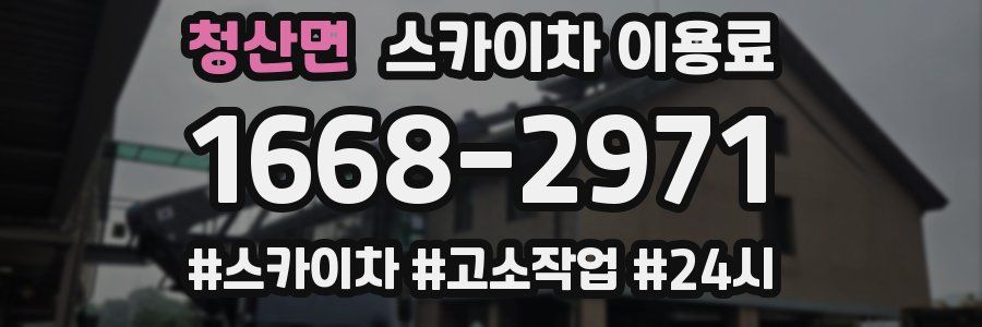 청산면 스카이차 이용료