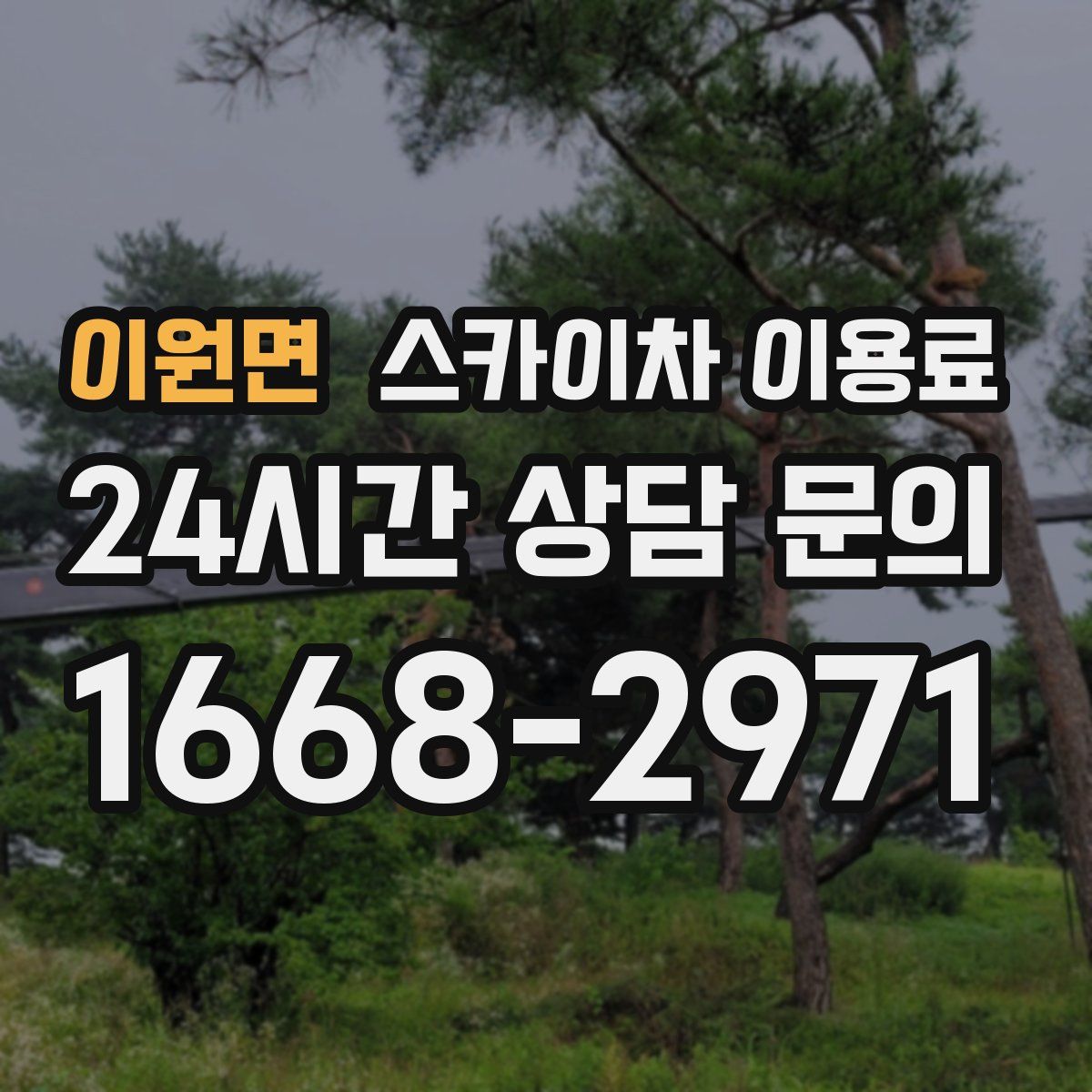이원면 스카이차 이용료