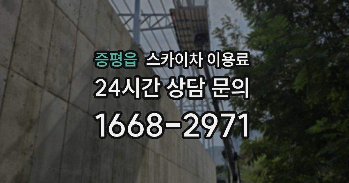 증평읍 스카이차 이용료