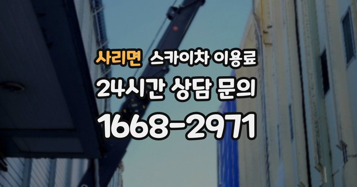 사리면 스카이차 이용료