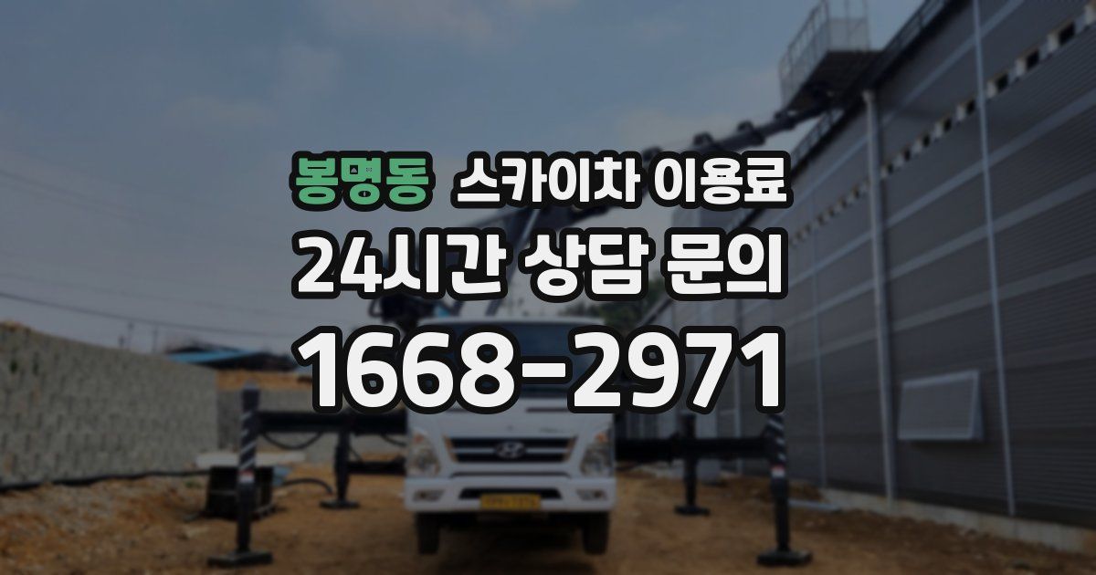 봉명동 스카이차 이용료