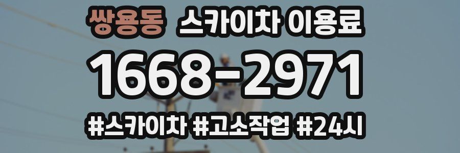 쌍용동 스카이차 이용료