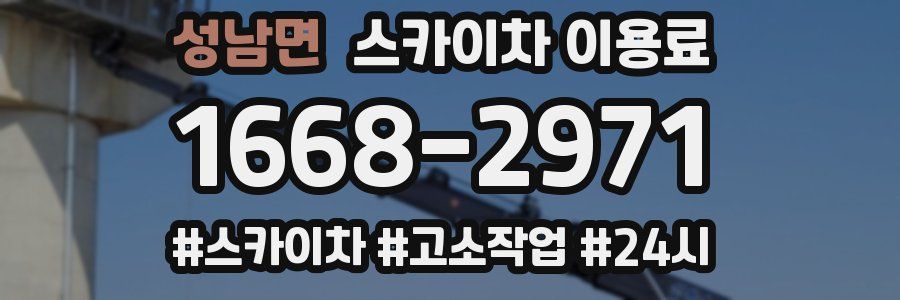 성남면 스카이차 이용료