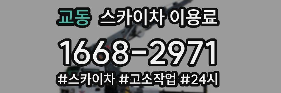 교동 스카이차 이용료