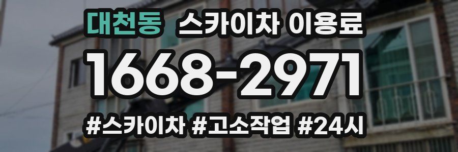대천동 스카이차 이용료