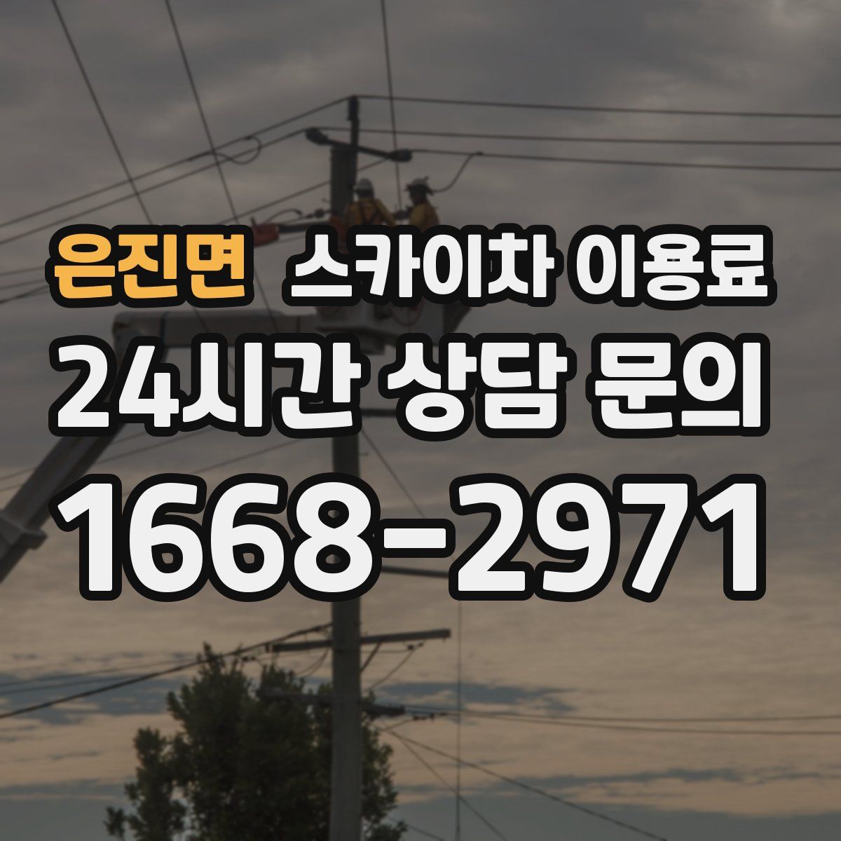 은진면 스카이차 이용료