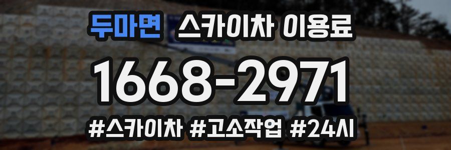두마면 스카이차 이용료