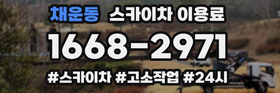 채운동 스카이차 이용료