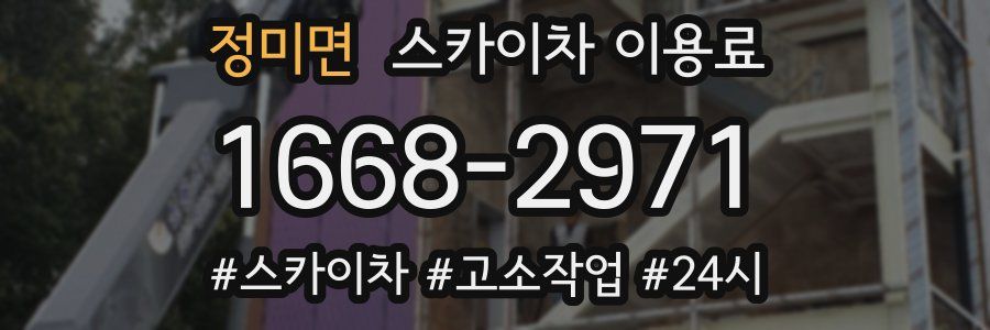 정미면 스카이차 이용료