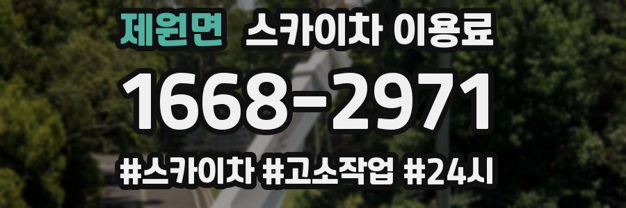 제원면 스카이차 이용료