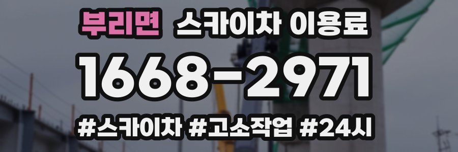 부리면 스카이차 이용료