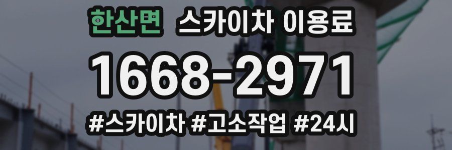 한산면 스카이차 이용료
