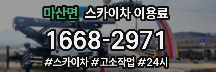 마산면 스카이차 이용료