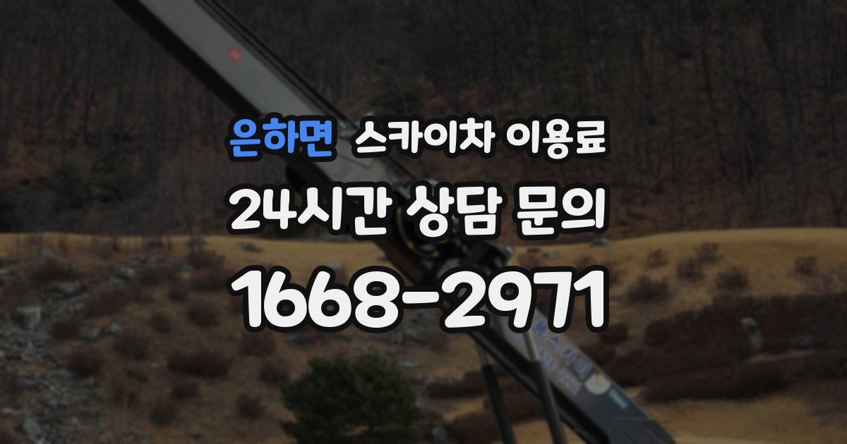 은하면 스카이차 이용료