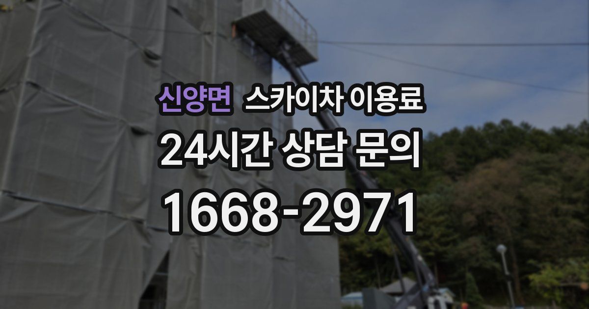 신양면 스카이차 이용료