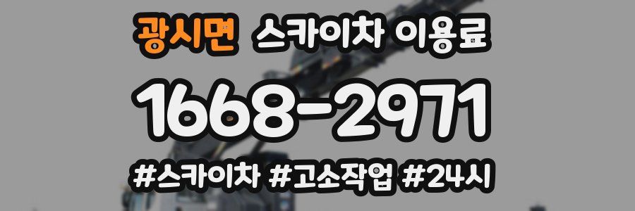 광시면 스카이차 이용료