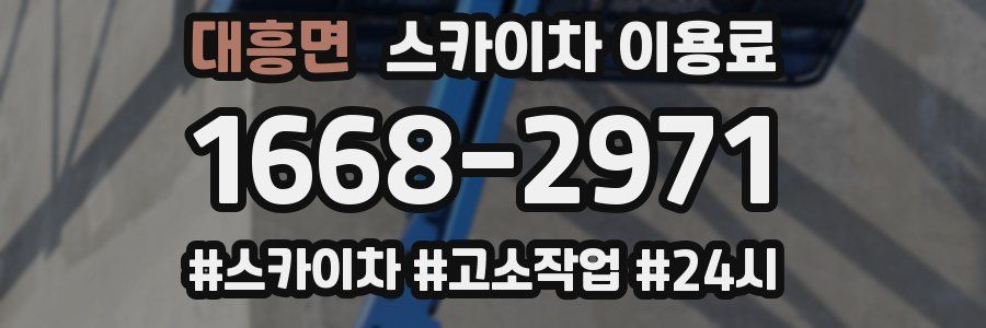 대흥면 스카이차 이용료