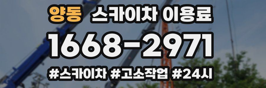 양동 스카이차 이용료
