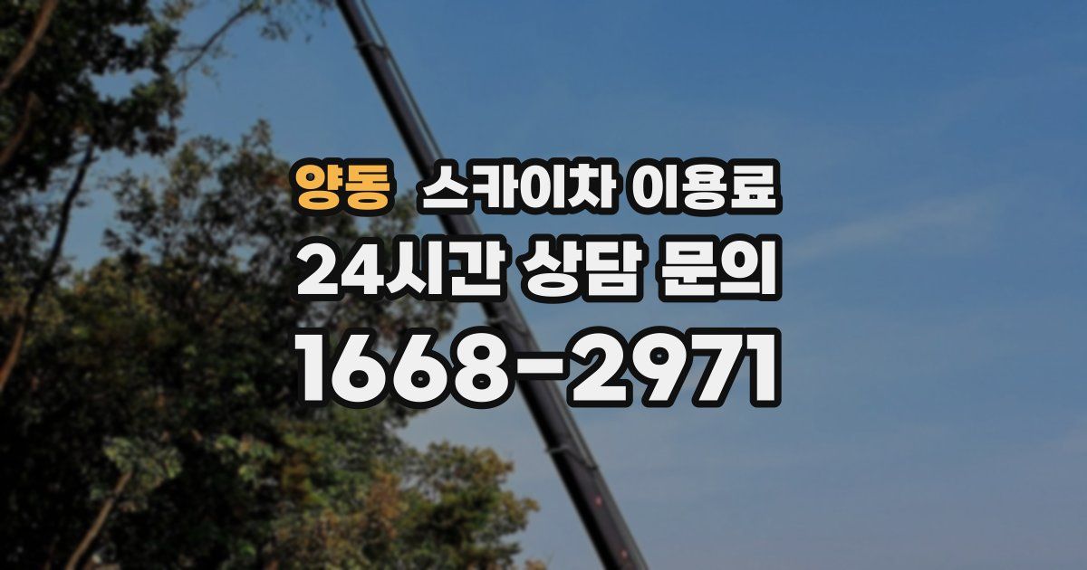 양동 스카이차 이용료