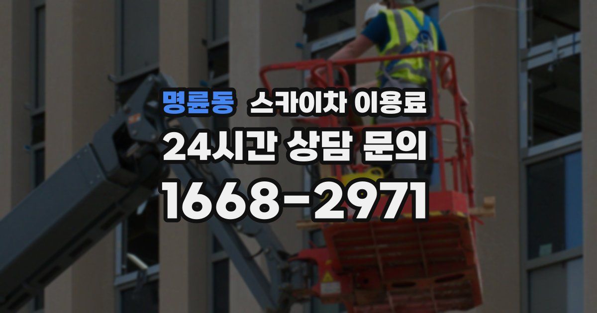 명륜동 스카이차 이용료