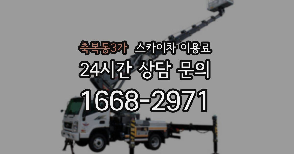 축복동3가 스카이차 이용료