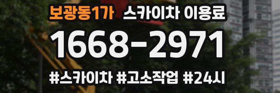 보광동1가 스카이차 이용료
