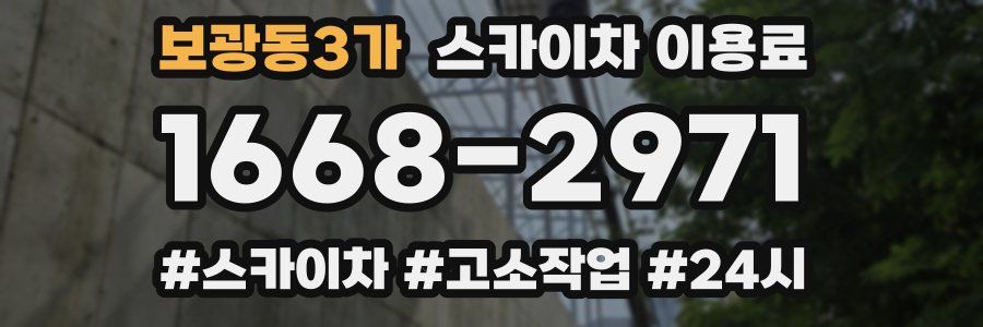 보광동3가 스카이차 이용료