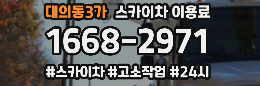 대의동3가 스카이차 이용료
