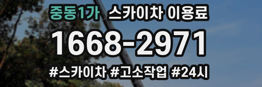 중동1가 스카이차 이용료