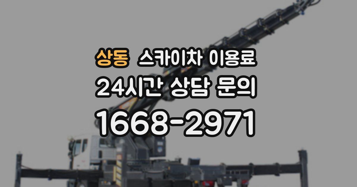 상동 스카이차 이용료