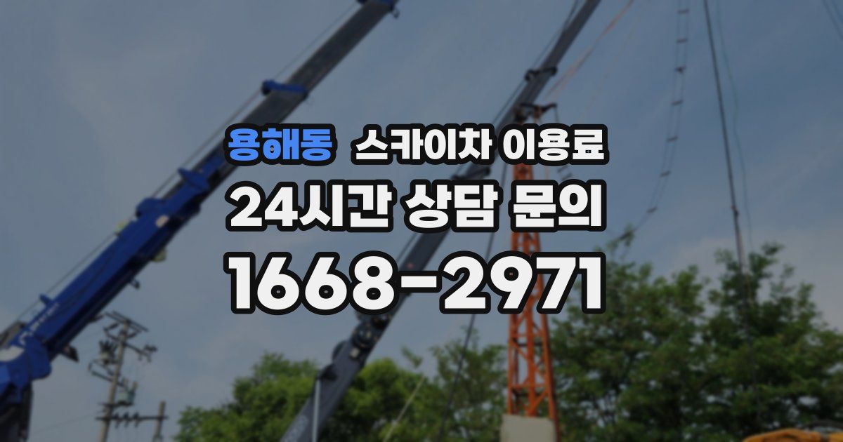 용해동 스카이차 이용료