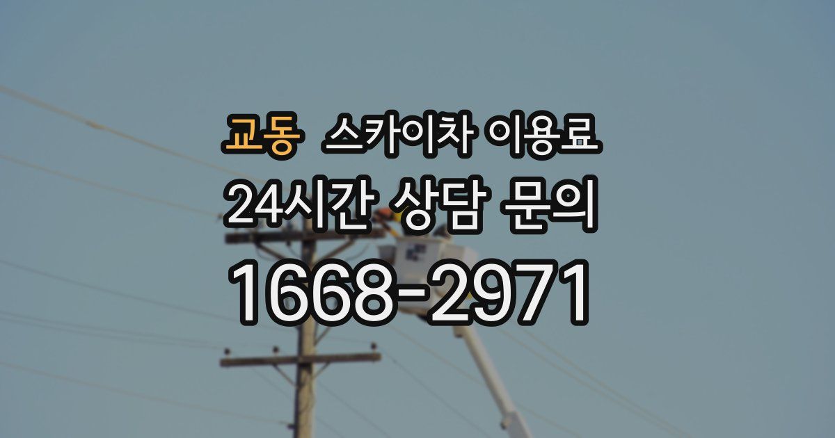교동 스카이차 이용료