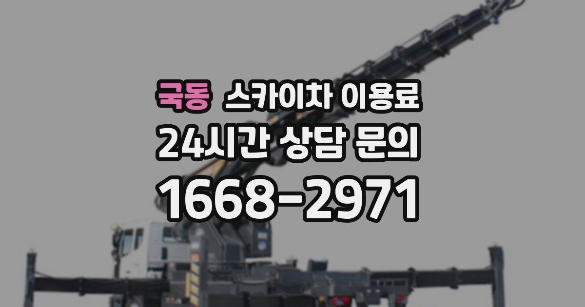 국동 스카이차 이용료