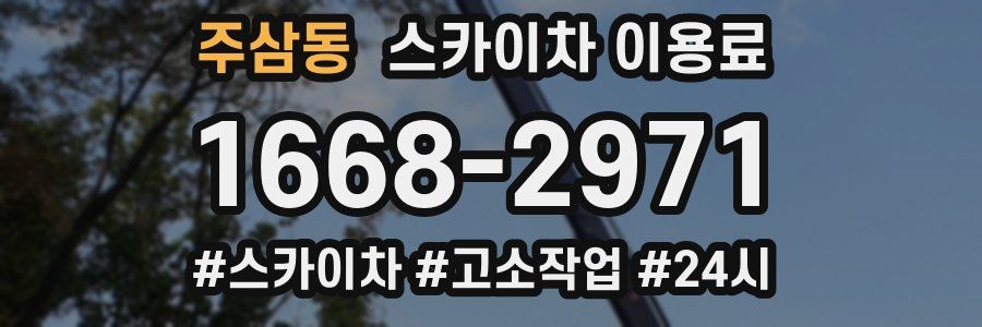 주삼동 스카이차 이용료