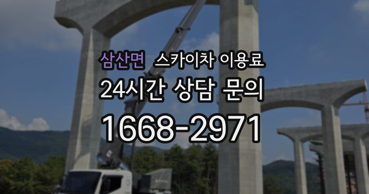 삼산면 스카이차 이용료