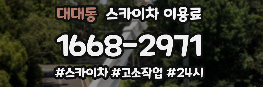 대대동 스카이차 이용료