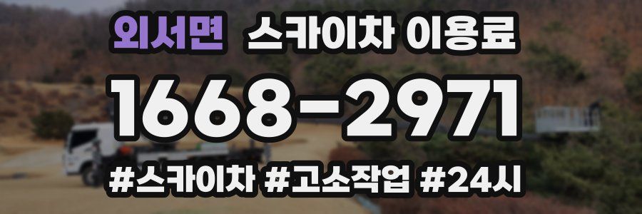외서면 스카이차 이용료
