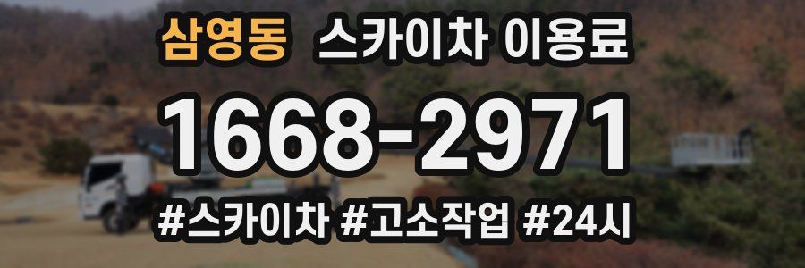 삼영동 스카이차 이용료