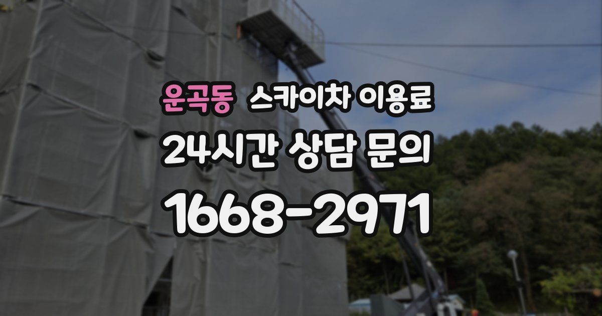 운곡동 스카이차 이용료